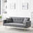 Grey Fleece 71.7 - Inch Bed In Modern Style For Living Space, 2 Seats, Frame Configuration, Included Pillows, Practical Arrangement Bed, Structure, Metal Legs, Throw Easy Assembly Steps-669730001