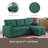 Convertible Upholstered Sectional Sofa With Pull-Out Chaise-1404881934