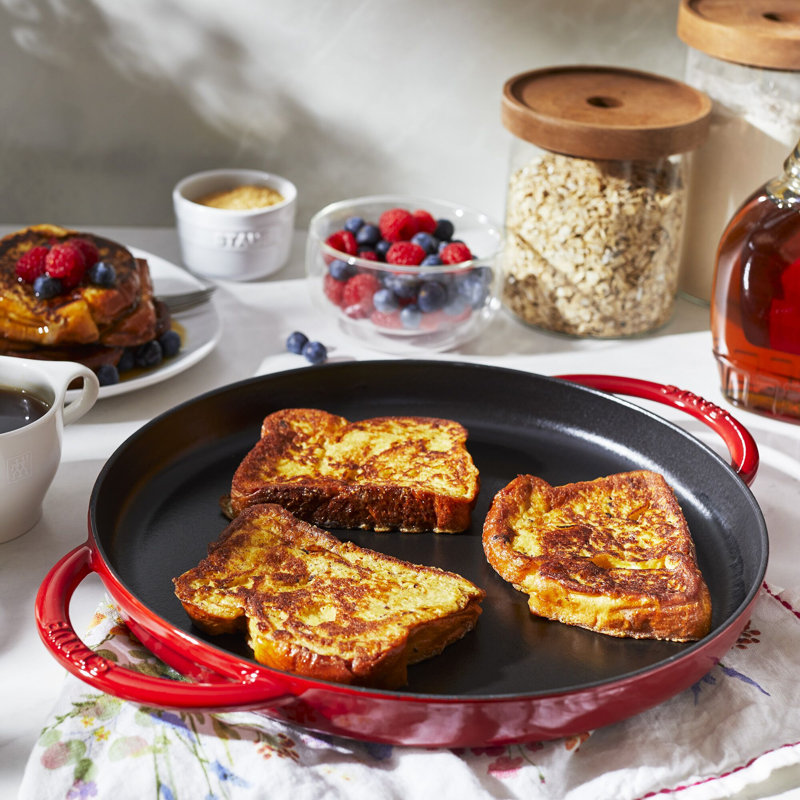 Staub Cast Iron Griddle, Cherry, 15.35"