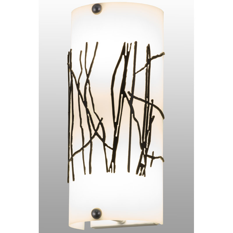 Applique murale encastrée à 2 lumières à intensité variable en bronze Krall