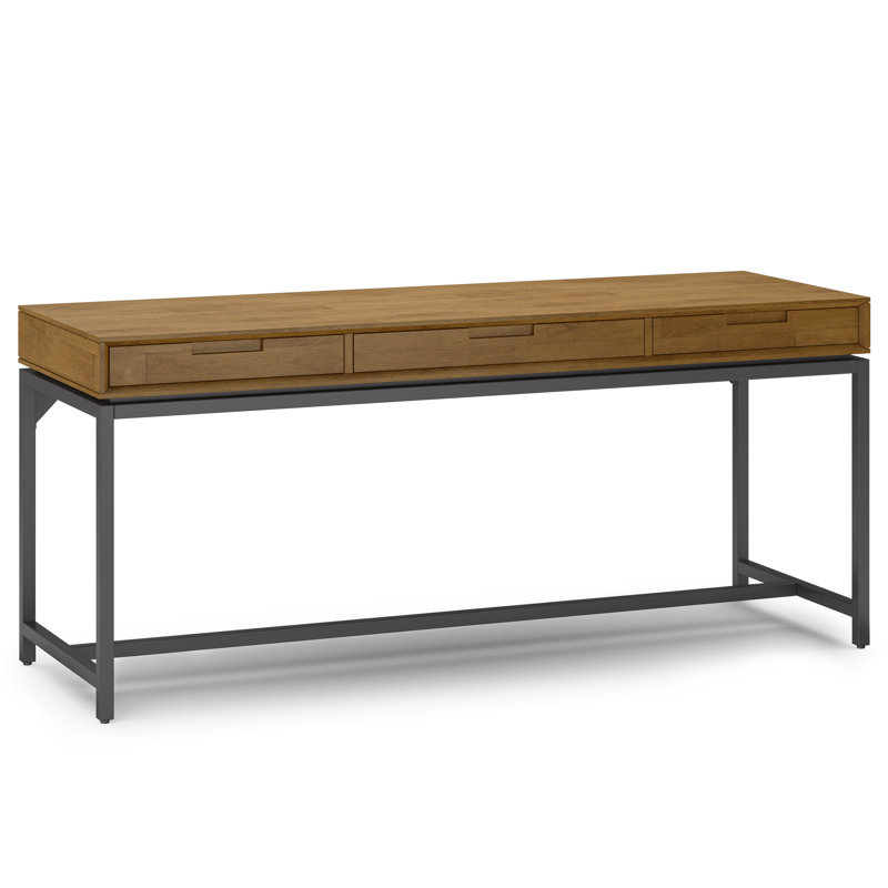 Bureau Lars Mid Century, H 31,50 po x l 72 po x P 24 po, Brun / noir