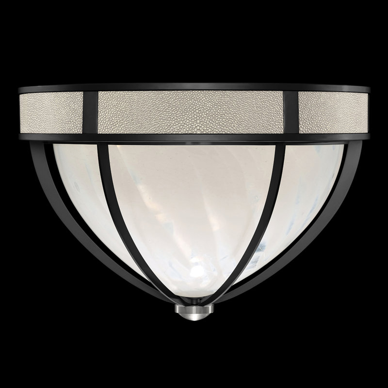 Plafonnier encastré rond 18,75 po Mirage, Coco, Fer noir standard / nickel