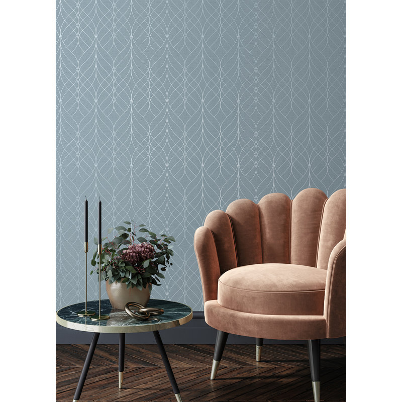 Rouleau de papier peint L 33 pi x l 20,9 po, Bleu