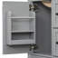 Meuble-lavabo moderne de 24 pouces avec lavabo en céramique, porte à fermeture douce, tablette de porte à double couche et 3 tiroirs
