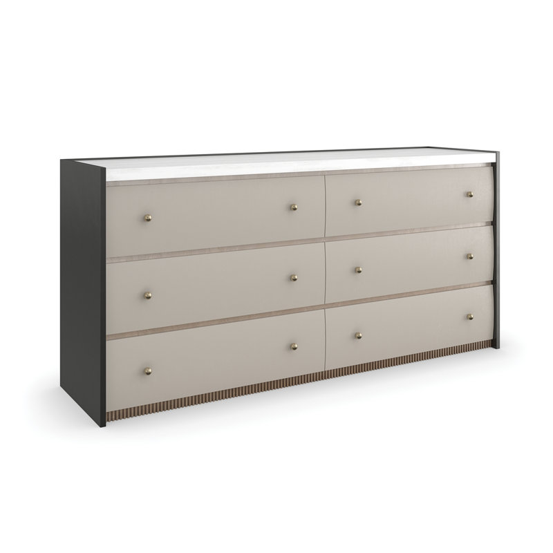 Commode Avignon, Blanc / bronze / Adobe bruni Rockport