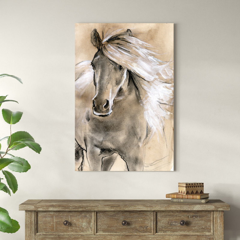 Cheval esquissé I, H 48 po x l 32 po