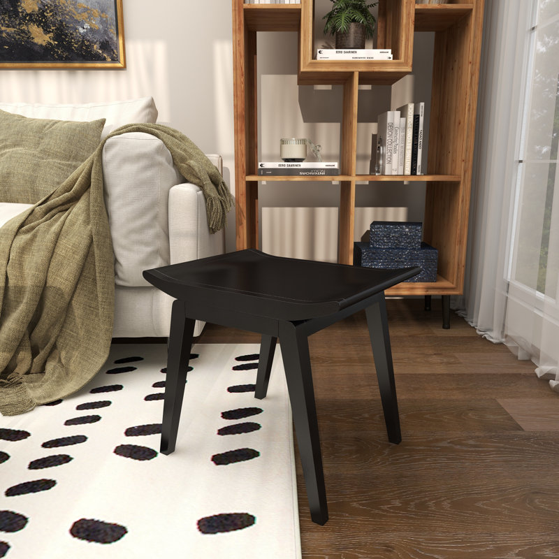 Tabouret de salon en bois, Noir