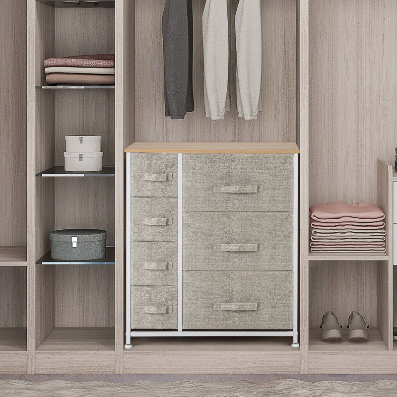 Ashariah 25'' W 7 - Drawer Dresser, Natural