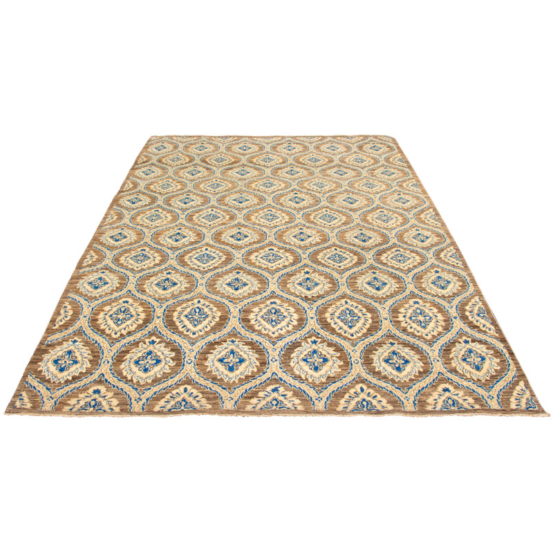 Tapis intérieur en laine moderne 9 pi 4 po x 12 pi 8 po "one-of-kind" -the main noué la 2010 Juhi