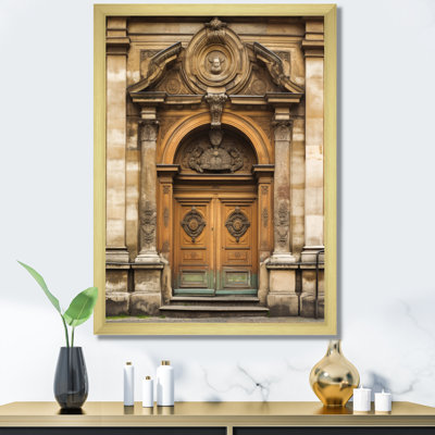 " Old Wooden Door With Carvings In Paris, France I "