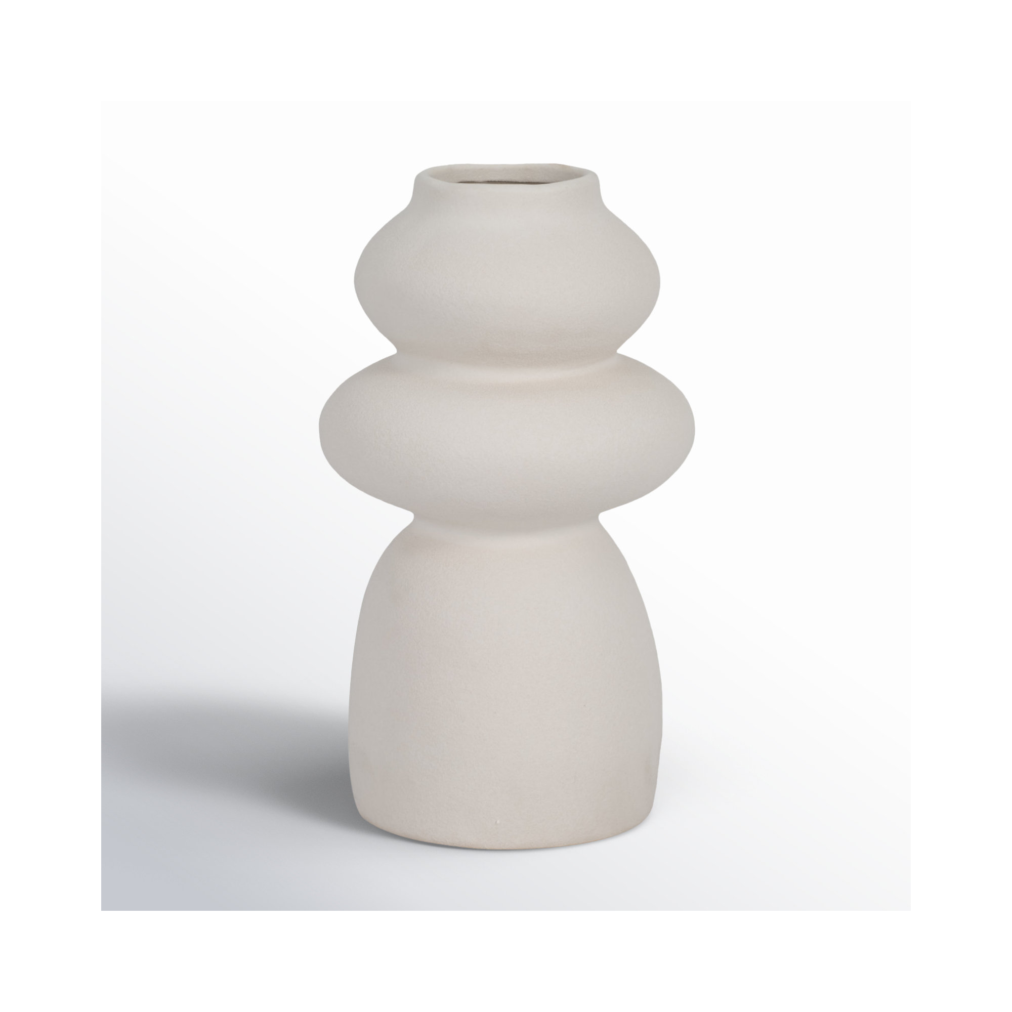 Handmade Ceramic / Porcelain Table Vase, 12" H x 8" W x 8" D