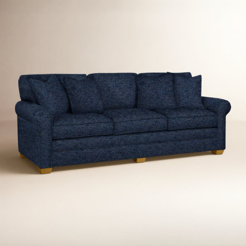 Bedford Upholstered 98'' Sofa, Honey, Basic Navy; 0317-61