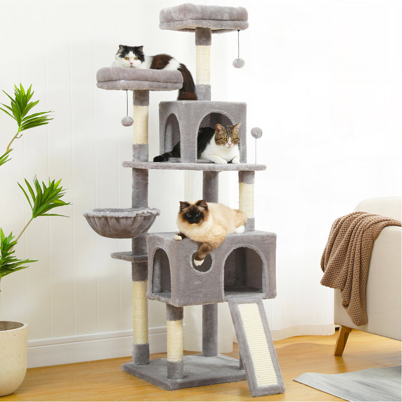Tour pour chat 64 po, Gris