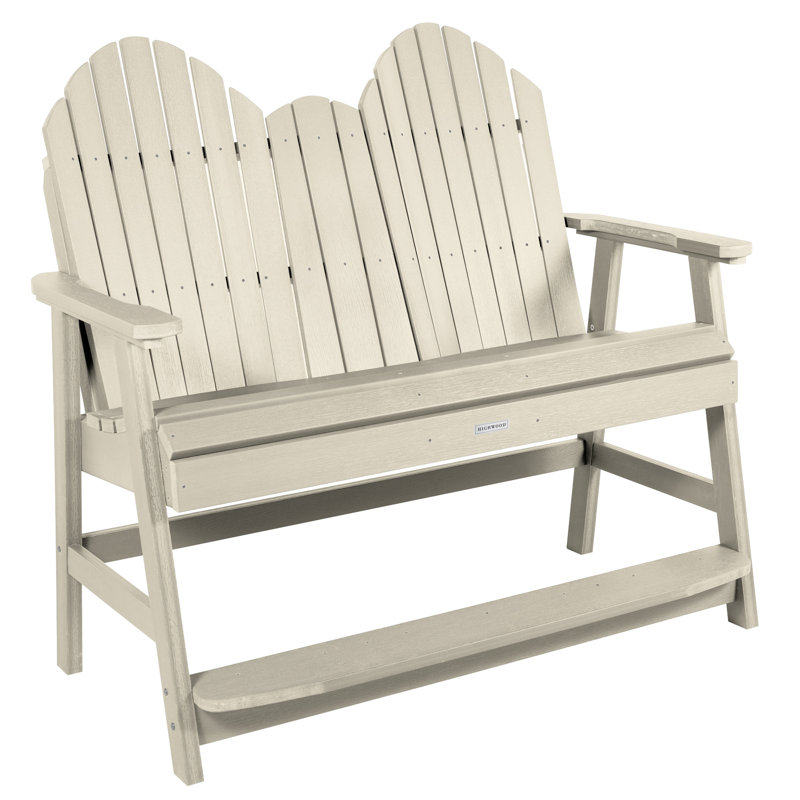 Banc d'extérieur 4 pi Cadha, Blanc délavé