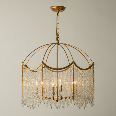 Auralis 4/6-Light  Dimmable Glam Crystal Chandelier