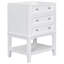 Meuble-lavabo 24 po sans lavabo, base seulement, structure en bois, armoire de rangement avec tiroir et tablette ouverte, blanc