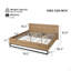 ENGINEERED WOOD  BED FRAME KING SIZE Stylish Bedroom Centerpiece With Sturdy Craftsmanship-35645017