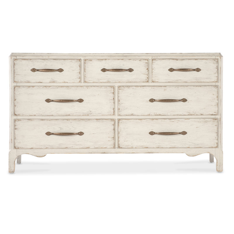 Americana Seven Drawer Dresser, Cream/Beige