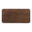 Table rectangulaire à finition noyer avec portes tambour et 2 tablettes pour une finition café moderne