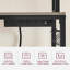 Kitchen Storage Rack With Power Outlet, Coffee Bar, Baker's Rack, With Metal Wire Panel,For Microwave, Steel Frame-1267773730-1267773728