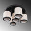 Jessico 5 - Light Black/Ivory Cylinder Pendant