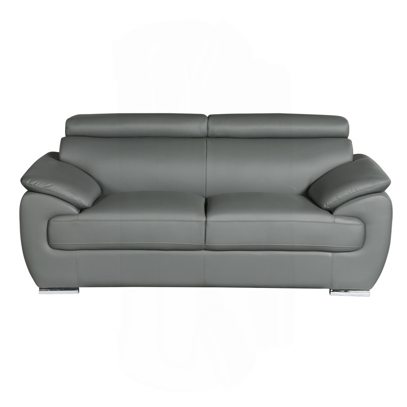 Causeuse de salon en cuir Breezeknoll, Gris
