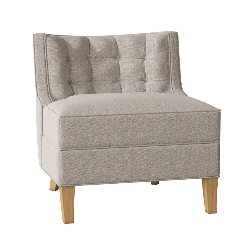 Social Tufted Slipper Chair, Elise Flax, Amber