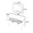 3-Drawer Wooden Makeup Desk with Mirror