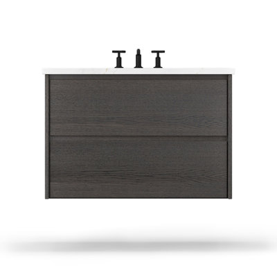Gilded Two-Drawer Single Bath Floating Vanity