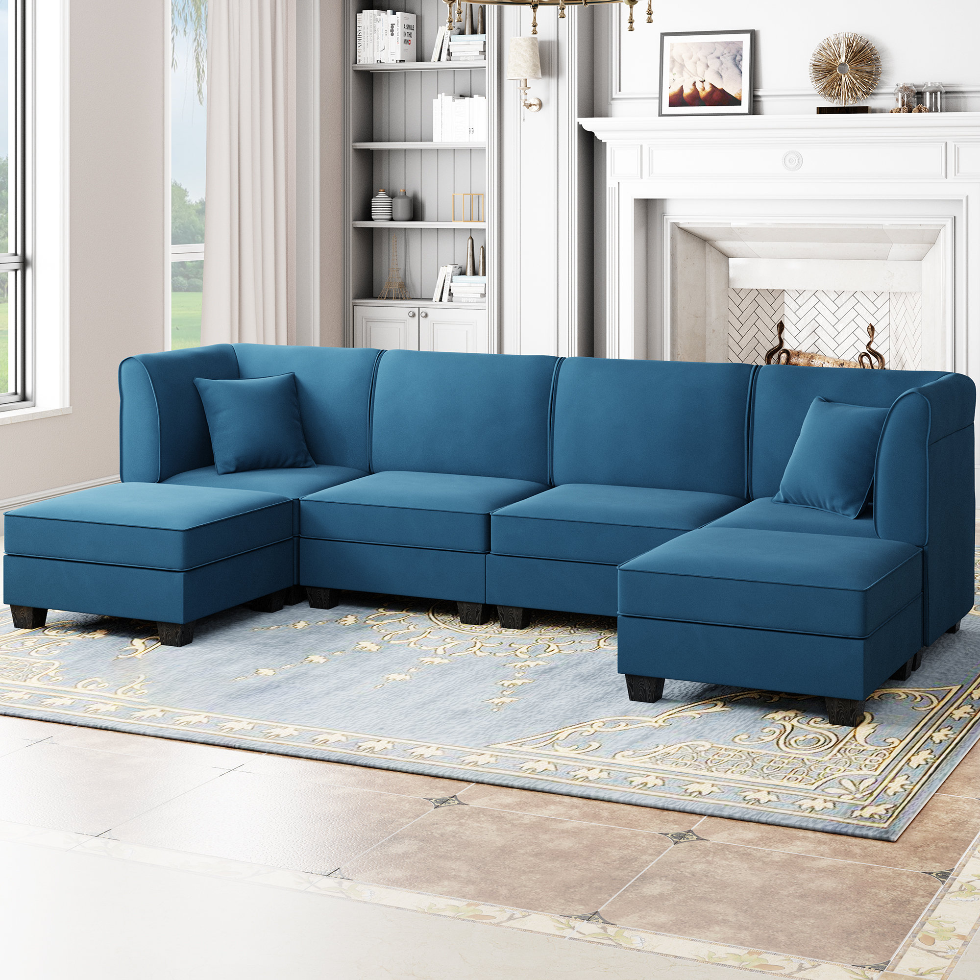 Willa Arlo™ Interiors Emmett 6 Piece Upholstered Sectional & Reviews Wayfair Canada