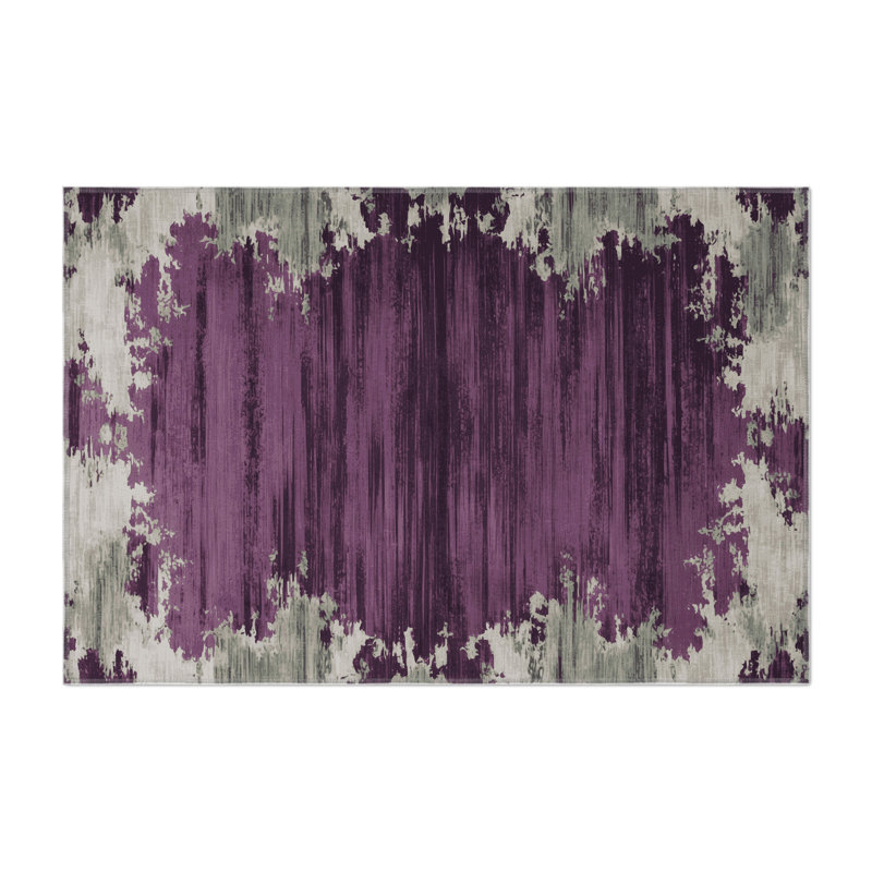 Watercolor Brown Indoor and Outdoor Area Rug, Rectangle 9' x 12'