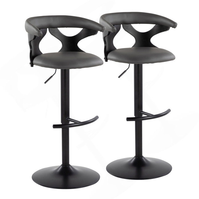 Ensemble de 2 tabourets de bar Gardenia, Gris