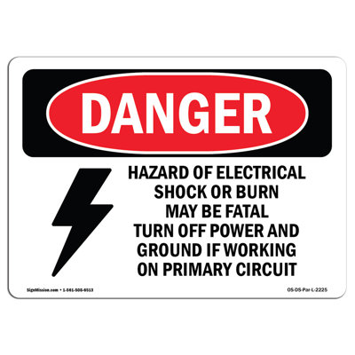Hazard of Electrical Shock Sign
