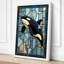 Stained Glass Orca Geometric - Wrapped Canvas-175726721-175726746