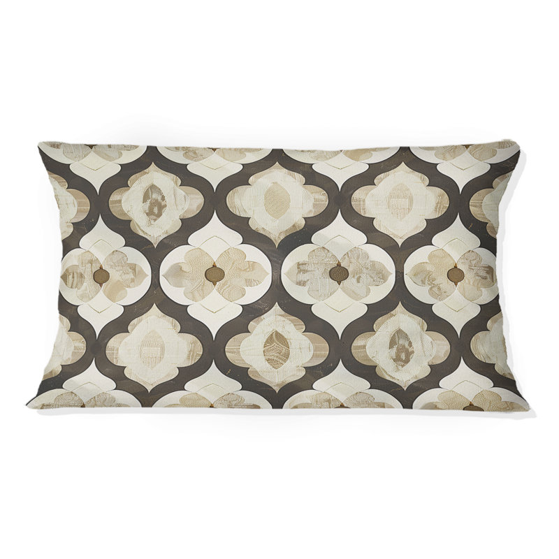 Coussin lombaire Beige Modern Trellis VII - Modern