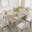 Grande table de salle à manger Farmhouse pour 6 à 8 personnes, 71 po avec pieds robustes-129461735