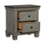 Mobilier de chambre classique style transitionnel à 2 tiroirs avec table de chevet et 1 pièce