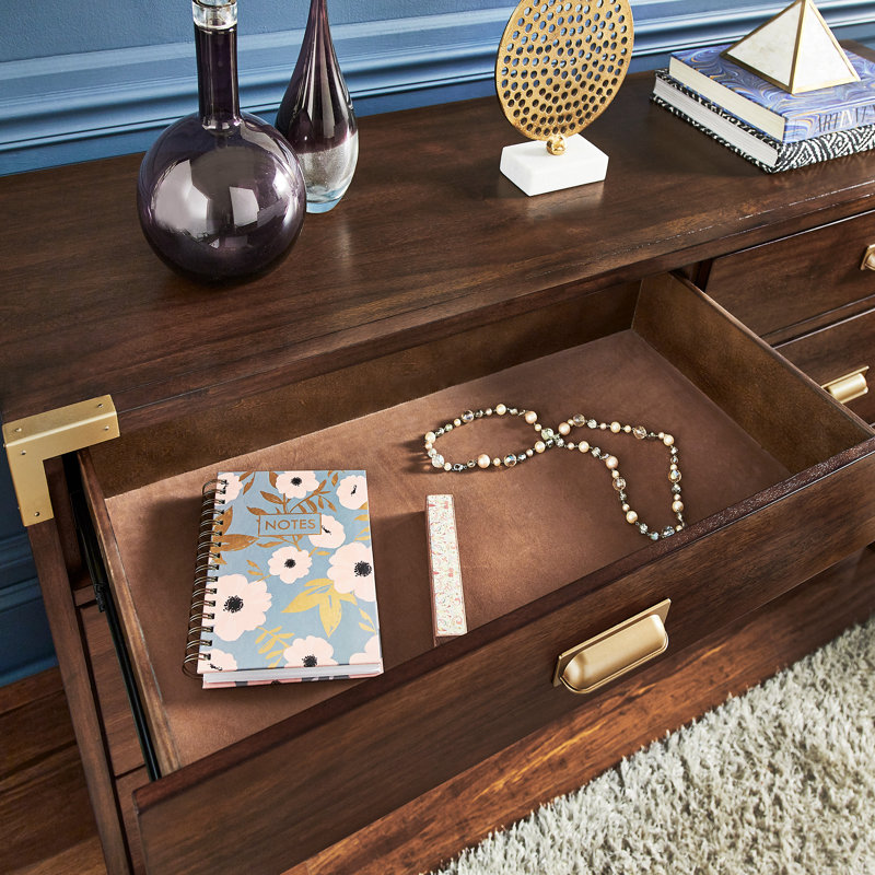 6 - Drawer Solid Wood Dresser with 3 Sets of Modular Dividers