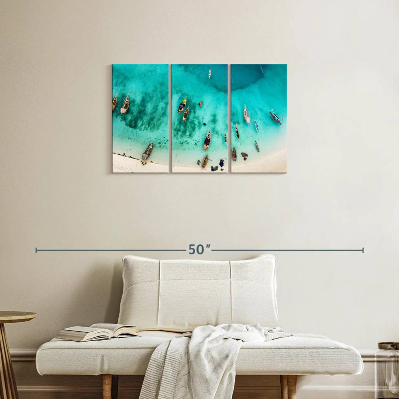 Gillard Zanzibar Beach Boats, 20" H x 33" W