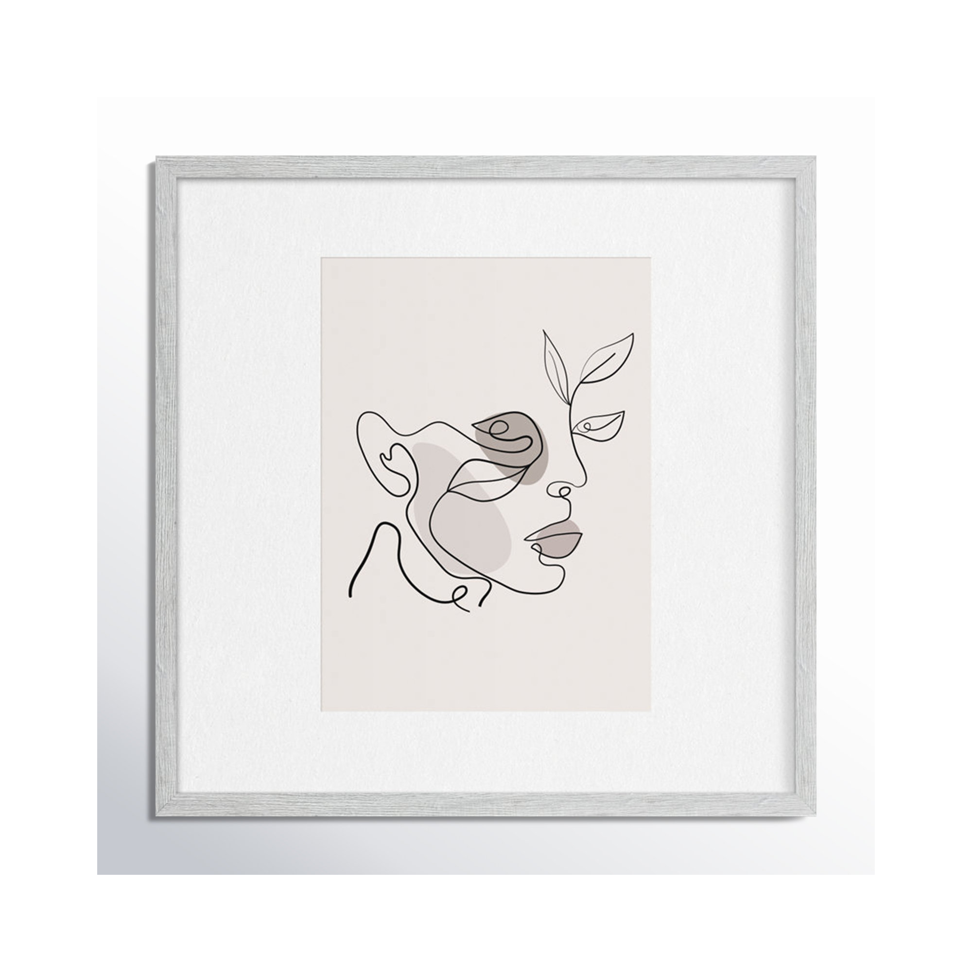 Linetta Wood Picture Frame with Mat, 8" x 10", 16" x 20", White