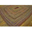 Antique Braided American Geometric Flat Weave Rug