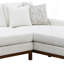 Canapé modulaire ivoire en chenille avec 4 coussins