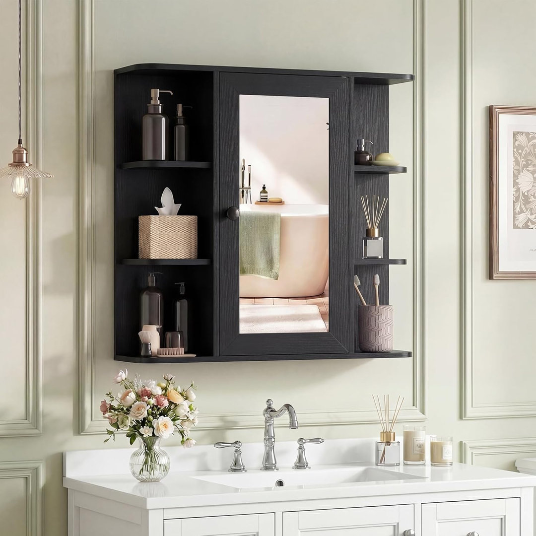 W H Wall Mounted Required Medicine Cabinet Mirror