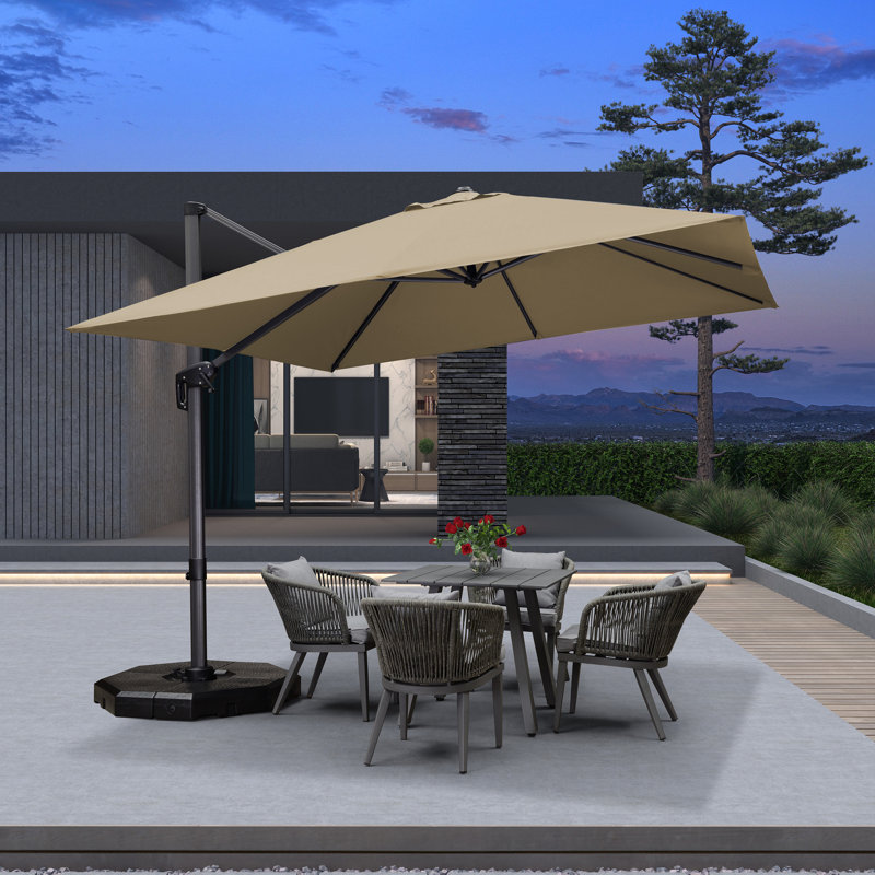 Yatra 10' Square Cantilever Beige  Umbrella