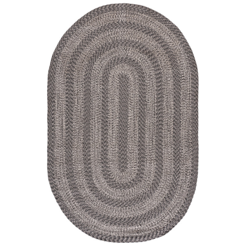 Braided 265 Hand Woven Performance Machine Washable No Pattern Rug, Oval 5' x 8'
