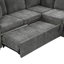 Canapé-lit modulaire en forme de L Canapé modulaire rembourré en L de 81,9 po avec canapé-lit et compartiment de rangement caché pour le salon, gris-1320301832