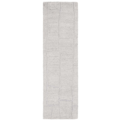 Eldee Hand Tufted Pet Yarn/Wool Rug in Light Gray/Light Grey