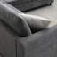Salon en forme de L moderne, 91 x 91 po, revêtement gris, 3 coussins, rembourrage en mousse et à ressorts ensachés, confortable, tissu modulaire 100% avec rembourrage de siège confortable, assemblage facile