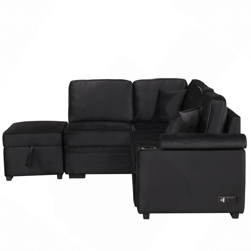 Canapé-lit de 84,75 po, canapé-lit gigogne 2 en 1 avec repose-pieds de rangement pour le salon, le canapé de la chambre à coucher et le petit appartement