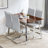 Eglina Glass Top Metal Base Dining Table